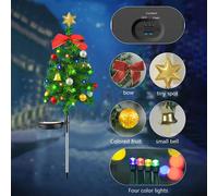 Luci Albero di Natale LED Solari per Decorazione Outdoor Multicolore Impermeabil