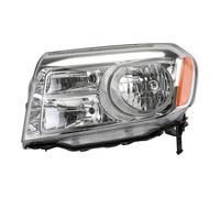 Luci Anteriori Auto Per Pilot 2012 2013 2014 2015 Custodia Cromata Per Fari Senza Lampadine Alogene Accessori Stile Fari Per Auto Proiettori(1piece left)