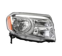 Luci Anteriori Auto Per Pilot 2012 2013 2014 2015 Custodia Cromata Per Fari Senza Lampadine Alogene Accessori Stile Fari Per Auto Proiettori(1piece right)