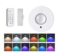 Luci 'armadio a LED, rondelle luminose con telecomando,Lampada da scaffale USB LED magnetica | 500mAh Dimmerabile senza fili sotto le controluci con l'esterno per il guardaroba