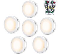 Luci Armadio Lampada Notturna a LED 6PCS Da Parete 5 Perle Adesive Cordless Bian