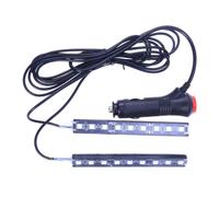 Luci Atmosfera Auto Interne a LED Gialle, 18 LED | Installazione Facile, Alimentazione da Accendisigari, Flessibili in Plastica, per Decorazione Abitacolo Auto