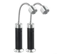 Luci BBQ Esterne 2 9LED Base Magnetica Flessibile Luci BBQ Esterne | Base magnetica per forte, collo d'oca flessibile, 9 LED luminosi, per ideale per griglie metalliche, cottura notturna