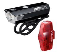 Cateye Ampp200 + Viz100 Light Set Rosso 200/100 Lumens
