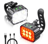 Luci Bici Kit Ricaricabile USB & Impermeabili IP65 Luci Bicicletta LED con
