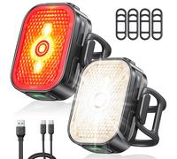 Luci Bicicletta LED 2 in 1 con Riflettore 8+6 Modalità Luce Bici Anteriori &