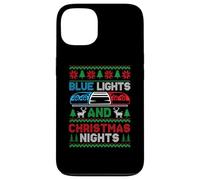Luci blu e notti di Natale Babbo Natale polizia Natale Custodia per iPhone 13