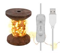 Luci - Bobina Con Filo Di Rame 100 Luci Led Ip21 Usb Interruttore On Off