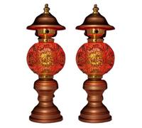 Luci buddiste, Lampada da tavolo a LED da 11 pollici, stile retrò, con Buddha, for la casa, con luce a LED, for il buddismo e la ricchezza.