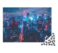 Luci città notte_2 Puzzles 1000 Pezzi In cartone Resistente, Un Puzzle Per Gioco Educativo Per La Sgonfiatina, Ideale Per Attività Fuzzle Post-scuola, 52x38cm/1000pcs
