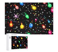 Luci colorate di Natale Puzzle per adulti Famiglia Attività Giochi Home Decor Puzzle 1000 PCS