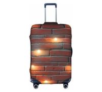 Luci colpiscono il muro di mattoni Stampa Decorativo Viaggio Bagagli Copertura Nascosto Cerniera Nascosto Valigie Anti Graffio Antipolvere, bianco, Small
