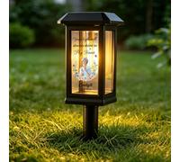 Luci commemorative da giardino solari personalizzate per esterni con foto nome solare per sentiero luci da giardino commemorative per tomba da esterno regali di simpatia per la perdita di un amato