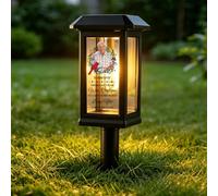 Luci commemorative da giardino solari personalizzate per esterni con foto nome solare per sentiero luci da giardino commemorative per tomba da esterno regali di simpatia per la perdita di un amato