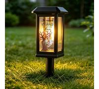 Luci commemorative da giardino solari personalizzate per esterni con foto nome solare per sentiero luci da giardino commemorative per tomba da esterno regali di simpatia per la perdita di un amato