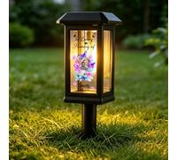 Luci commemorative da giardino solari personalizzate per esterni con foto nome solare per sentiero luci da giardino commemorative per tomba da esterno regali di simpatia per la perdita di un amato
