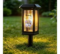 Luci commemorative da giardino solari personalizzate per esterni con foto nome solare per sentiero luci da giardino commemorative per tomba da esterno regali di simpatia per la perdita di un amato