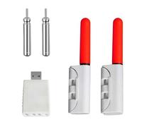 Luci con punta per canna da pesca notturna, bastoncini luminosi da pesca a LED, luce notturna ricaricabile, luce di allarme per pesca impermeabile, luci con punta per canna da pesca (rosso)
