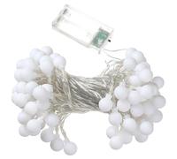 Luci da campeggio da 10 m, luci decorative a LED IP65, 80 luci a sfera in plastica, luce calda e colorata, funzionamento a batteria, per uso interno ed esterno