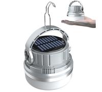 Luci da campeggio solare 6 luminosità Lantern Landa portatile Tenda con gancio ＆ Display di alimentazione impermeabile ＆ Luce da campo a LED ricaricabile per interruzione, uragano, emergenza, sport