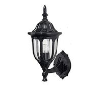 Luci da decorazione della decorazione per la lanterna nera di decorazioni per la casa di plastica nera con palette impermeabili e arrugginitura a muro con legna del paralume trasparente trasparente