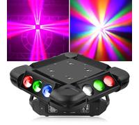 Luci da Discoteca a Testa Mobile, Fascio di Luce Rotante a LED 12x10W, Luce stroboscopica RGBW con Controller DMX e attivazione Sonora, Fascio di Luce a Testa Mobile per DJ Disco Bar KTV Stage Light