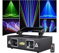 Luci da Discoteca per Feste，Animazione Luce Laser DJ Luce, Stage Party 3D RGB A Colori con DMX512, Suono Musicale E Telecomando for Feste Di Matrimonio Luci Da Discoteca Bar Club Stage Illuminazione D