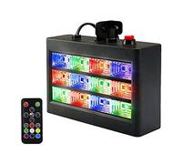 Luci da DJ, Telecomando 12. LED RGB. Discoteca d-ell'illuminazione della fase stroboscopica bianca DJ. BAR Holiday Party Christmas Flash Sound ACTIVE Light,Potente(RGB)