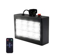 Luci da DJ, Telecomando 12. LED RGB. Discoteca d-ell'illuminazione della fase stroboscopica bianca DJ. BAR Holiday Party Christmas Flash Sound ACTIVE Light,Potente(White)