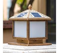 Luci da Esterno, Luci da Esterno, Lanterne Quadrate, Apparecchi Impermeabili, Pali in Legno 4X4 5X5 6X6 Alimentati a Energia Solare, Luci a Led, Pali in Alluminio, Illuminazida Esternor Patio, Giardin