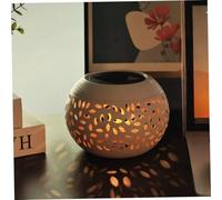 Luci da esterno per lanterna solare fiamma di ballo, luci di fiamma solare a terra vuota in ferro, lampade decorative per esterno per la scrivania giardino da giardino da letto, lanterna da ballo