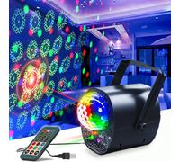 Luci da festa Luci da palla da discoteca 2 in 1 Luci da discoteca per DJ Luci da palcoscenico Luci stroboscopiche attivate dal suono Decorazioni per la casa di nozze di Natale