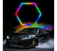 Luci da Garage A LED in Alluminio Esagonale RGB, Lampade A Soffitto A Griglia Esagonale Ip54 per Il Workshop Gara Magazzino Palestra Seminterrato