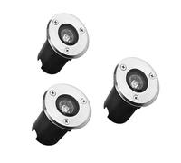 Luci da Giardino Interrate - Luce da Giardino Interrata, Luce da Incasso Interrata A LED for Esterni IP65, Lampada da Incasso Interrata in Vetro Temperato in Alluminio(Green,3PCS-1W (111-240V))