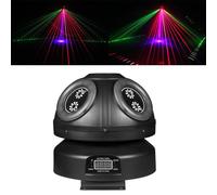 Luci da palco Magic Ball, Luci da DJ, Luci a testa mobile con effetto raggio RGB, rotazione continua con controllo DMX e suono attivato per matrimoni DJ Party, Live House