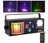 Luci da palcoscenico, luci GAOMON per feste, discoteca DJ per feste, effetto misto 4 in 1, effetto sonoro, RGBW Gobo, fascio di luce stroboscopica da remoto e controllo DMX per DJ Club, matrimoni