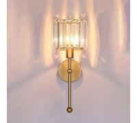 Luci da parete cristallo funce illuminazione lampada moderna montata a parete, applique a parete nordica con base in metallo per l'ingresso del corridoio camera da letto hotel lavatela lampada da