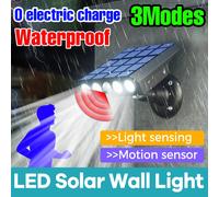 Luci da parete solari a LED dal tramonto all'alba proiettore PIR Motion/Light Sensor Auto On/Off esterno a parete portico Area lampione stradale