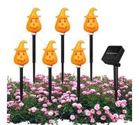 Luci Da Percorso Zucca Halloween, Decorazioni da Giardino Impermeabili per Halloween Festivo, Elementi Regolabili per Percorsi con Supporto da Esterno per Portico
