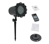 Luci Da Proiettore Di Nevicate Natalizie - Illuminazione Esterna A LED Con Effetto Di Movimento | Lampada Di Natale Resistente Alle Intemperie Per Balcone Da Giardino Da Parete Della Casa | Telecomand