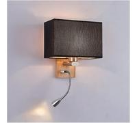 Luci da Regolabile Disconce Muro Fabbrica Lanterna con Base in Legno Vanity Metal per Soggiorno Lampada a Parete F (Stile E)