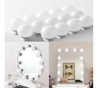 Luci da Specchio 14 LED per Trucco 3 Colori Make Up Bulbi Lampadina di Hollywood