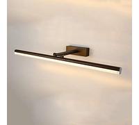 Luci da specchio da bagno marroni, illuminazione a LED su specchio in alluminio con testa della lampada regolabile, 3 temperature di colore, luci frontali a specchio moderne per armadietto a specchio