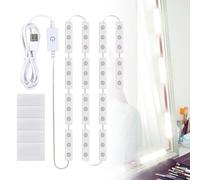 Luci da Specchio LED, Lampada USB da Trucco per Tavolo da Toeletta, Dimmabili con 42 LED, Illuminazione Vanità, Kit Camera da Letto