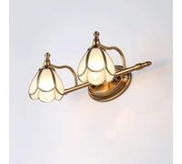 Luci da toeletta in stile fattoria, lampade da bagno, lampade da parete con paralume in vetro a forma di fiore, applique in metallo con montaggio a parete rustico,Plafoniera Lampadario Da Soffitto