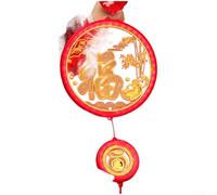 Luci decorative a LED, 25,4 x 11,7 x 10,5 cm, lanterna da appendere in acrilico 3D rosso, a batteria, per decorare la stanza delle feste di Natale e Capodanno (H)