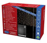 Luci decorative a LED, a tenda, con Globes bianchi, 200 diodi a luce bianca calda, 24 V trasformatore esterno, cavo trasparente 3674 - 103
