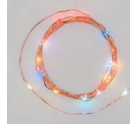 Luci Decorative di Natale Natalizie Alimentazione a Batteria Cavo Rame o Argento