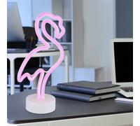 Tavolo Lampada Al Neon Decorativa LED Fenicottero Bianco Fucsia Batteria Camera [EEK: Inaditato]