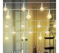 Luci Decorative Leuchtkette Catena Cristalli Batteria 50x LED Decorazione